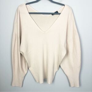 EXPRESS | Lightweight V-Neck Sweater Pale Blush Women’s Size Large